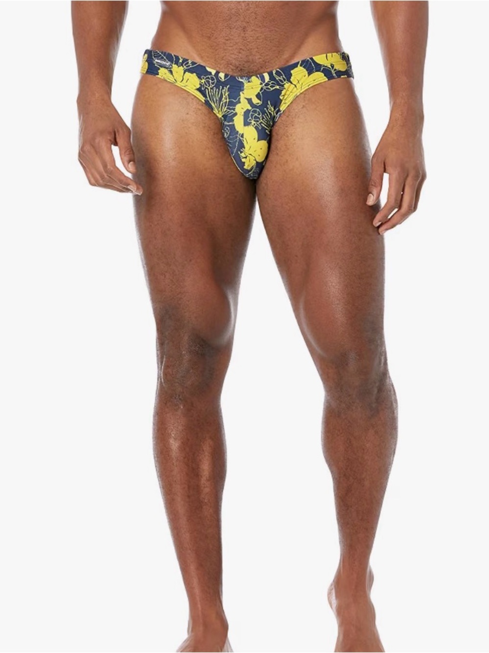 NWT Jack Adams Men's Second Skin Swimsuit Hibiscus